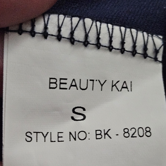 Beauty Kai Navy Sequin Halter Chiffon Empire Waist Maxi Dress S Glam Prom Formal - Picture 5 of 16